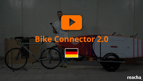 Unser Bike Connector um Dein reacha ans Fahrrad zu hängen